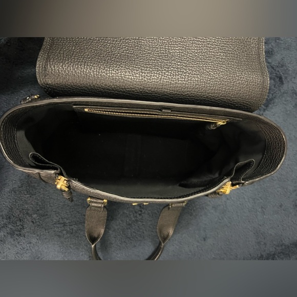 3.1 PHILLIP LIM BLACK TEXTURED CALFSKIN MEDIUM PASHLI SATCHEL - Picture 16 of 16
